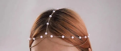 Picture of Pearl Tikli Hair Accessories For Girls And Women Wearing At Wedding Occasion Party Dating Tenoor Special - Multi