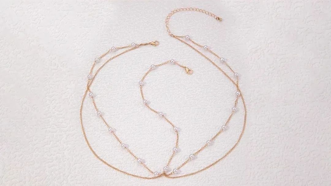 Picture of Pearl Tikli Hair Accessories For Girls And Women Wearing At Wedding Occasion Party Dating Tenoor Special - Multi