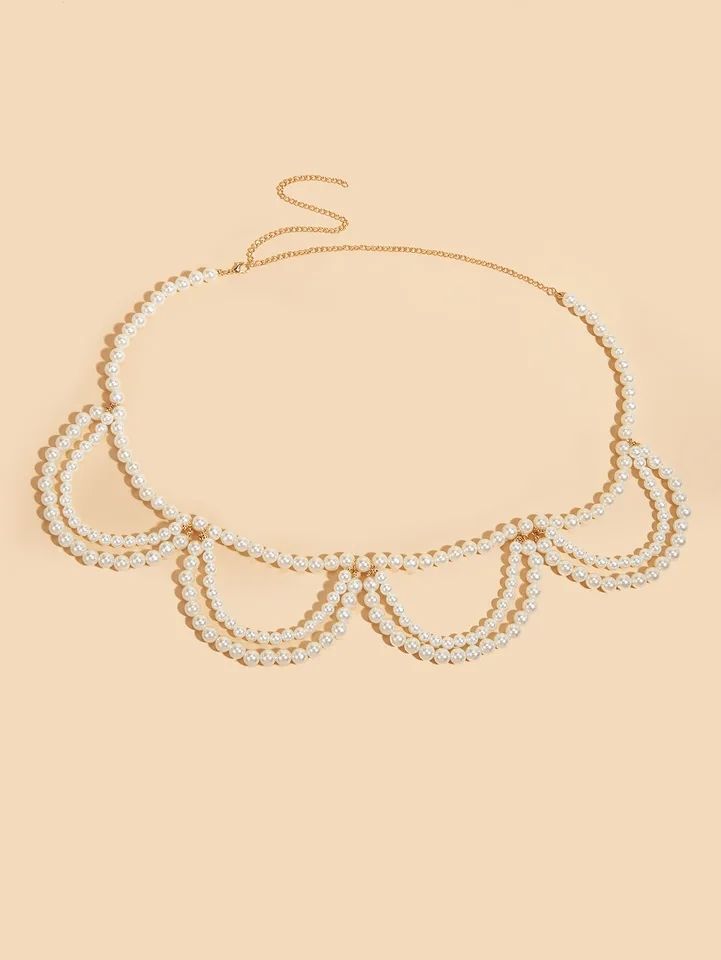 Picture of Girls and women can wear pearl waist belts or bischa for special occasions including weddings, parties, dating trips, and dance tenoor. - Multi