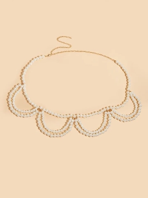 Picture of Girls and women can wear pearl waist belts or bischa for special occasions including weddings, parties, dating trips, and dance tenoor. - Multi