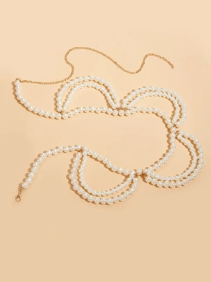 Picture of Girls and women can wear pearl waist belts or bischa for special occasions including weddings, parties, dating trips, and dance tenoor. - Multi