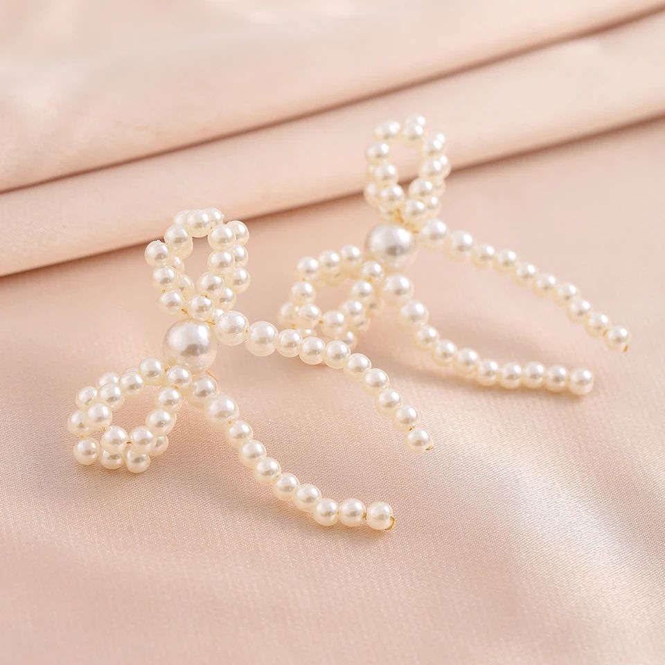 Picture of 2 Pcs Pearl Beautiful Elegant Drop Earrings Beatify Lady Trendy Jewellery - Multi