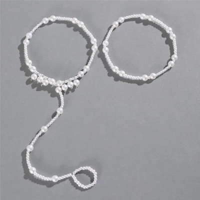 Picture of Sea Beach Party Multi Layer Pearl Anklet Girls and Women - Multi