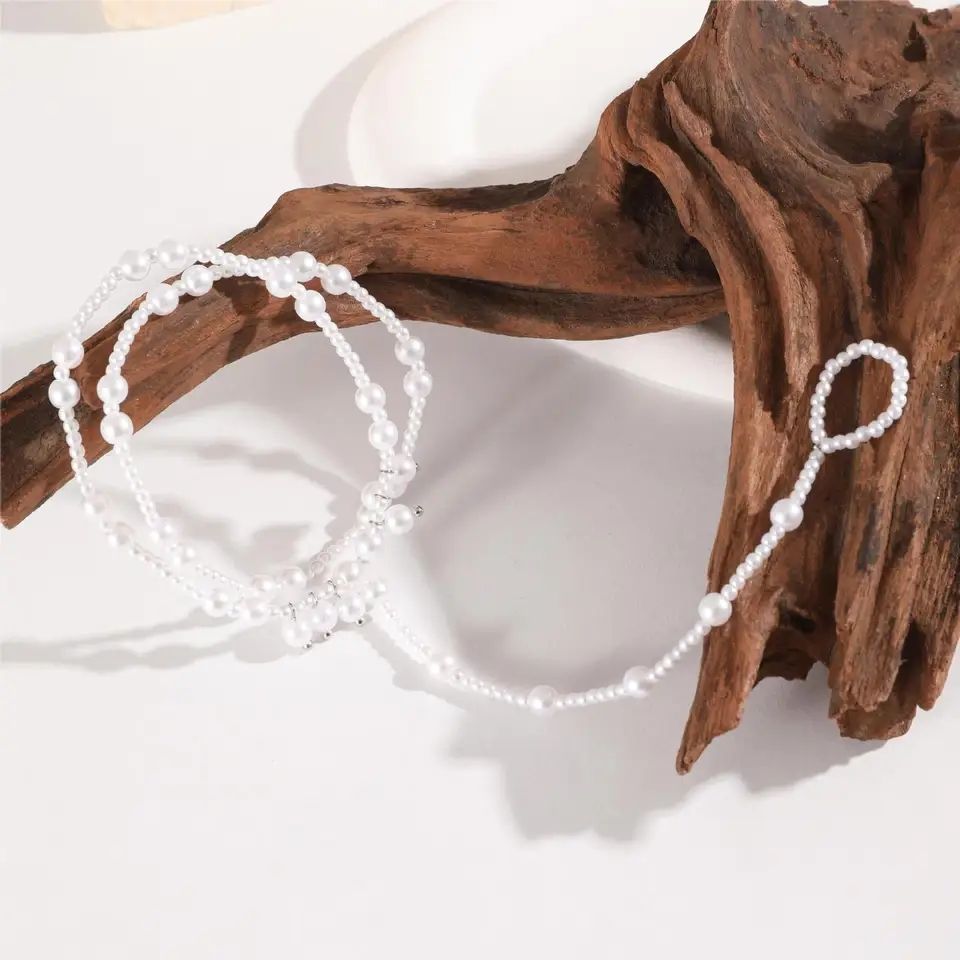 Picture of Sea Beach Party Multi Layer Pearl Anklet Girls and Women - Multi