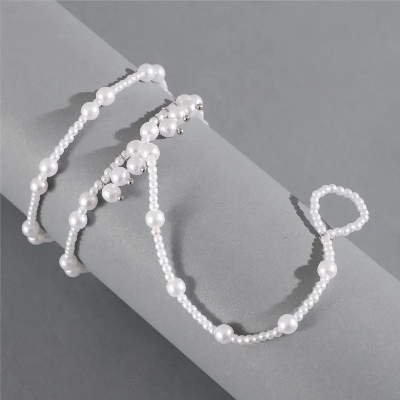Picture of Sea Beach Party Multi Layer Pearl Anklet Girls and Women - Multi