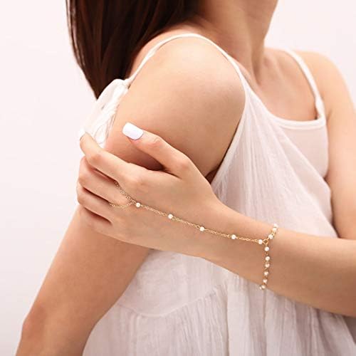 Picture of Bomine Crystal Finger Bracelets Ring Hand Chain Beach Slave Bracelet Jewelry for Women Tenoor Special - Multi