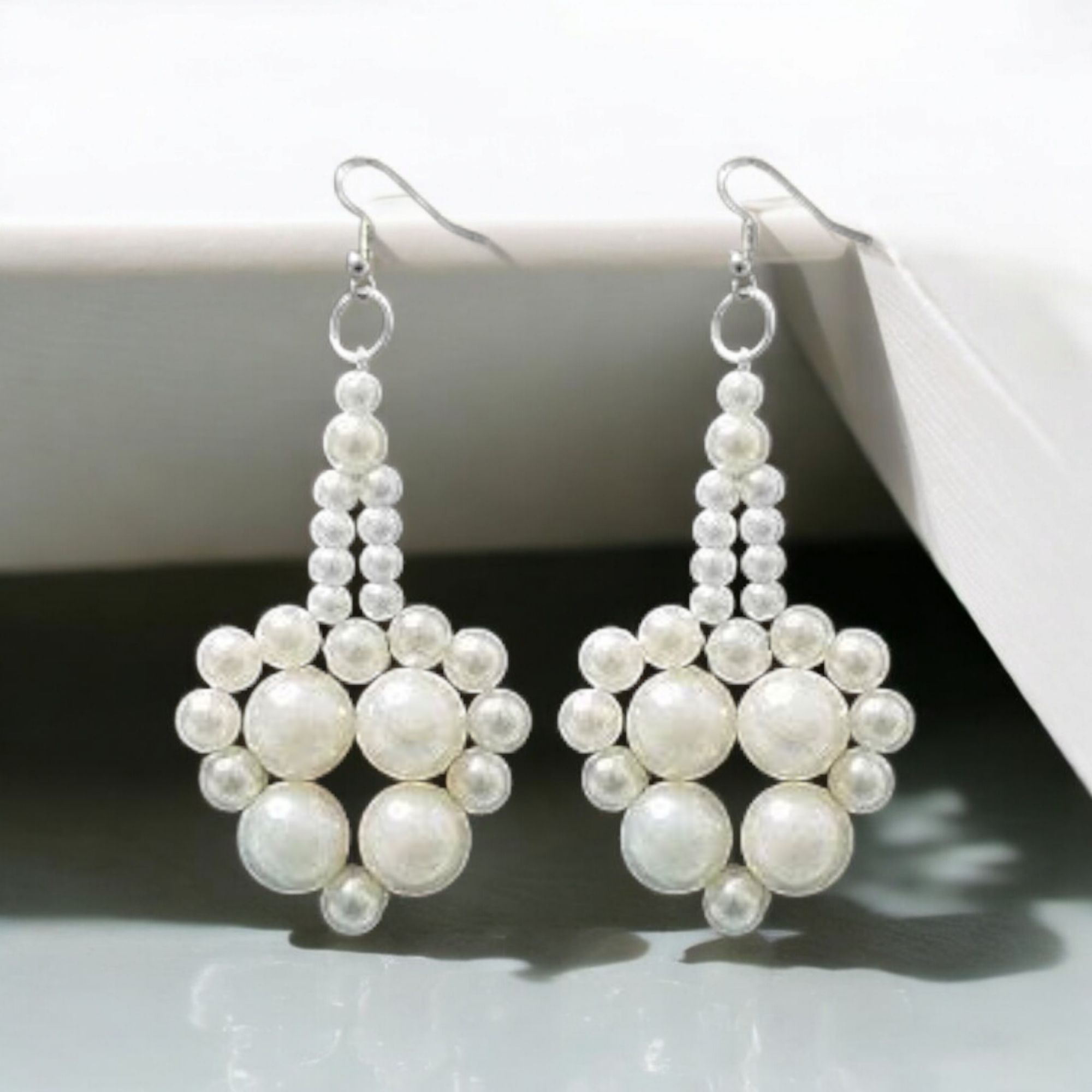 Picture of 1 Pair Pearl Earrings For Elegance Fashion Jewellery Women Party Dating Wedding Tenoor Special - Multi