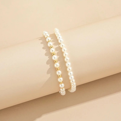 Picture of Multi Layer Pearl Anklet  Girls and Women for Wedding patty Dating Sea beach Tenoor Special - Multi