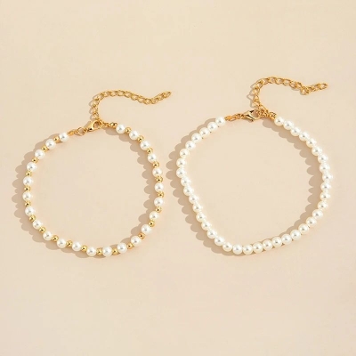 Picture of Multi Layer Pearl Anklet  Girls and Women for Wedding patty Dating Sea beach Tenoor Special - Multi