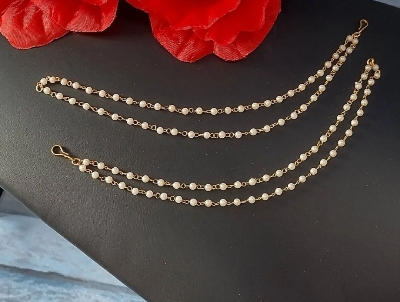 Picture of 1 Pcs 2 Layer Multi Layer Pearl tana Earrings Bahubali Style Girls And Women For Wedding  Party Dating Outing - Multi