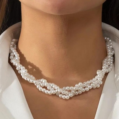 Picture of 3 Layer Gajra Garland Choker Necklace - Multi