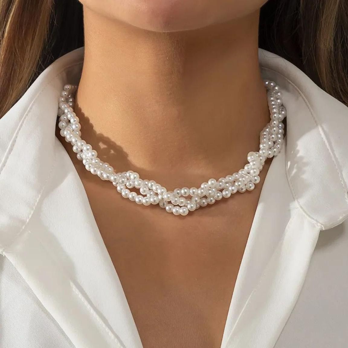 Picture of 3 Layer Gajra Garland Choker Necklace - Multi