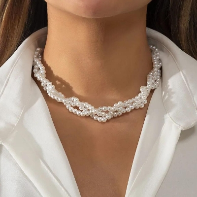 Picture of 3 Layer Gajra Garland Choker Necklace - Multi