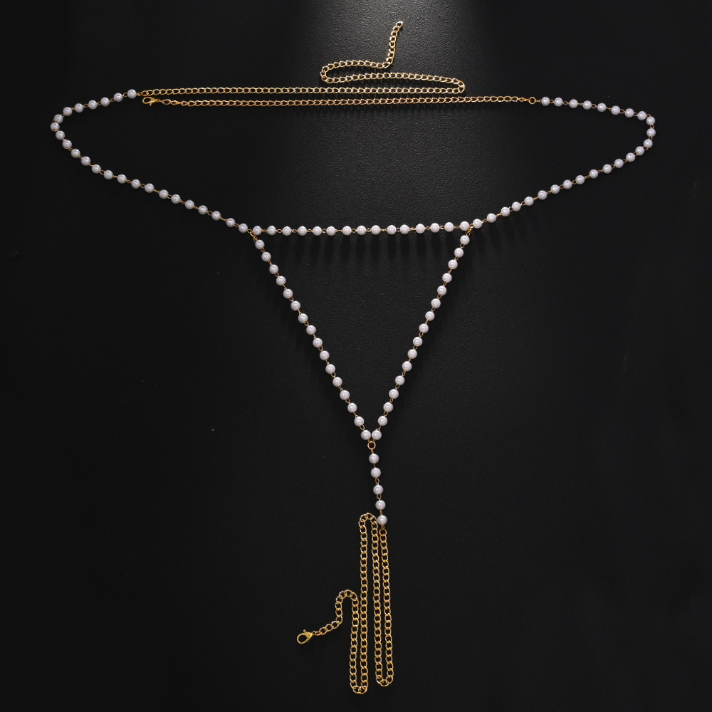 Picture of Pearl Stylist Panty For Dress Body Jewellery for Ladies - Off White