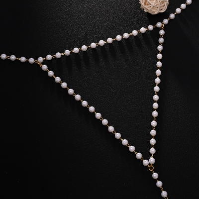 Picture of Pearl Stylist Panty For Dress Body Jewellery for Ladies - Off White