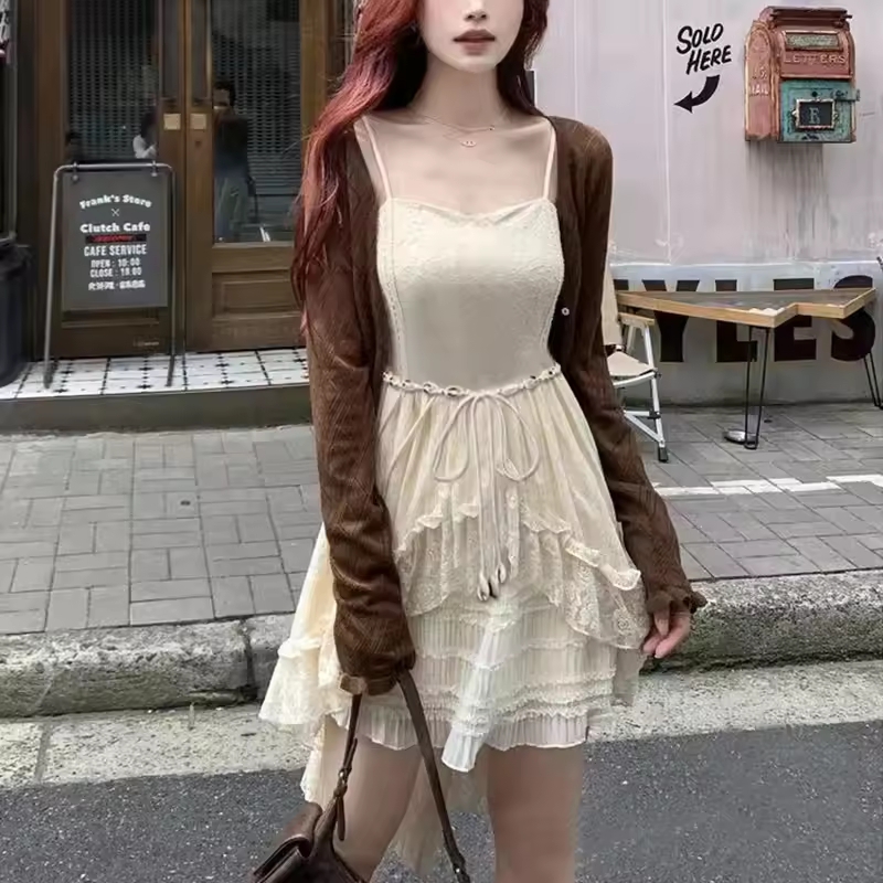 Picture of 170 cm Women's Bohemian Ethnic Style White Shell Thin Waist Belt Summer Accessory Decorative Straps Lady Dress and Woven Waistband Ropes - Off White