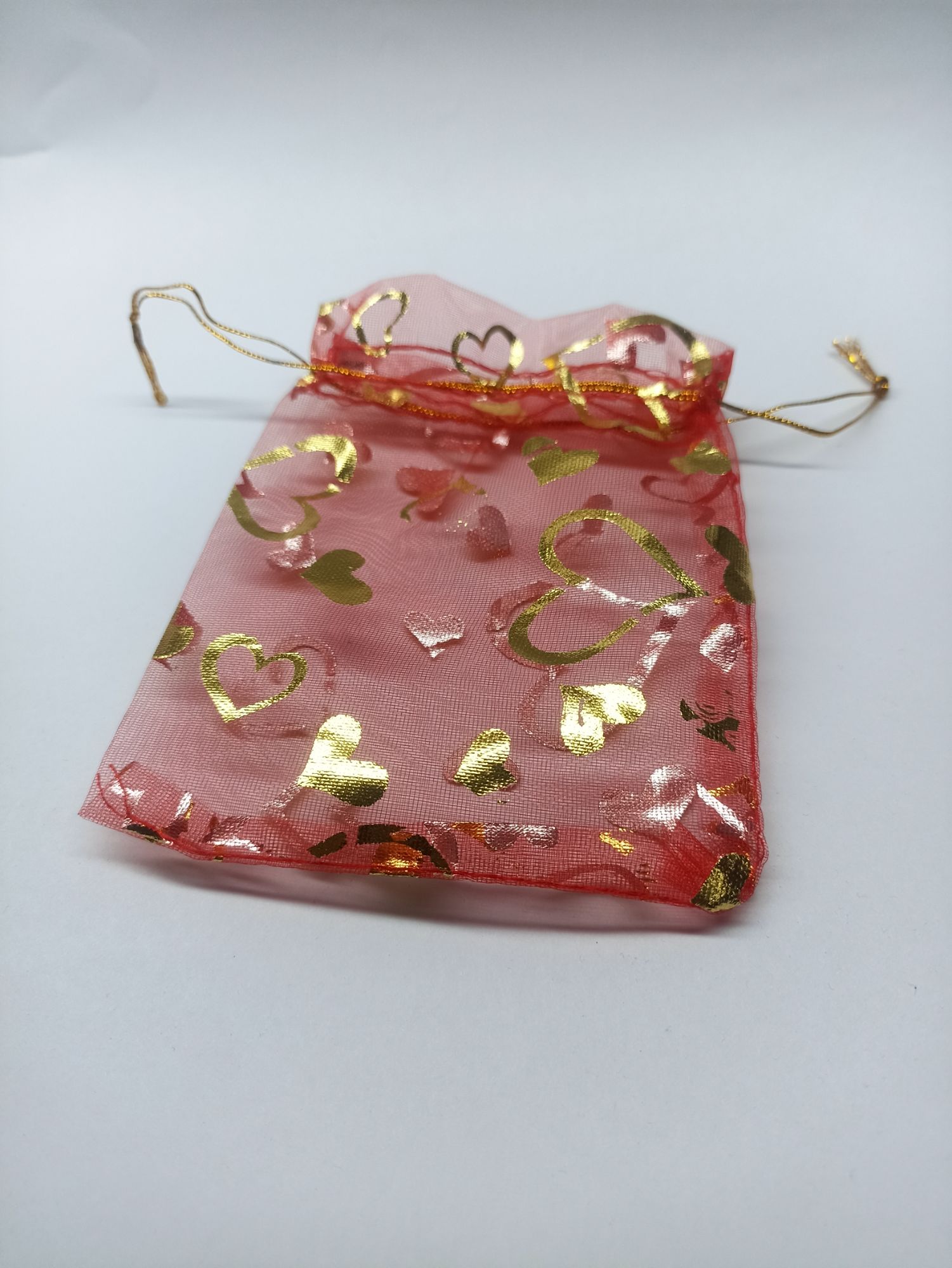 Picture of 4inx5in Jewellery Pouch Organza Bags Jewelry Packaging Display & Pouches - Red