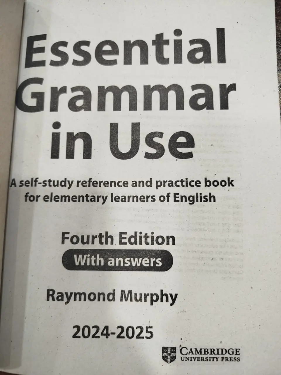 Picture of Essential Grammar in Use with Answers by Raymond Murphy