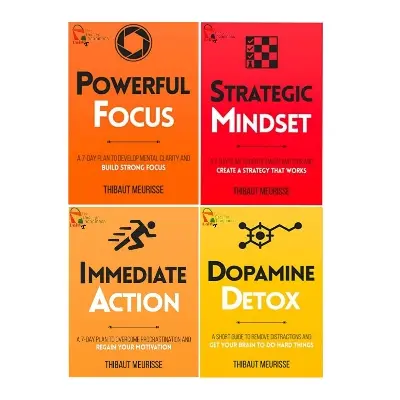 Picture of (4 Book Series) by Thibaut Meurisse (Dopamine Detox, Immediate Action, Powerful Focus, Powerful Focus)