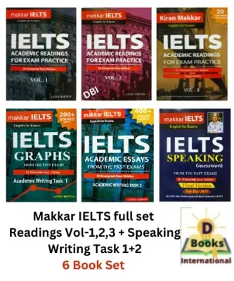 Picture of Makkar IELTS 6 Books Set  Readings Vol-1,2,3, Writing Task 1,2 & Speaking Jannary-April 2025