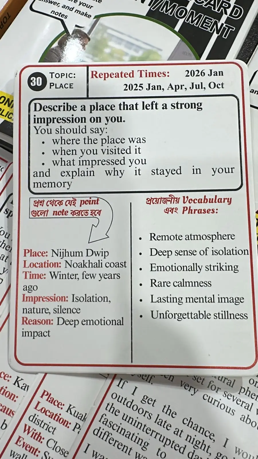Picture of Confidents Repeated Cue Cards for IELTS Speaking