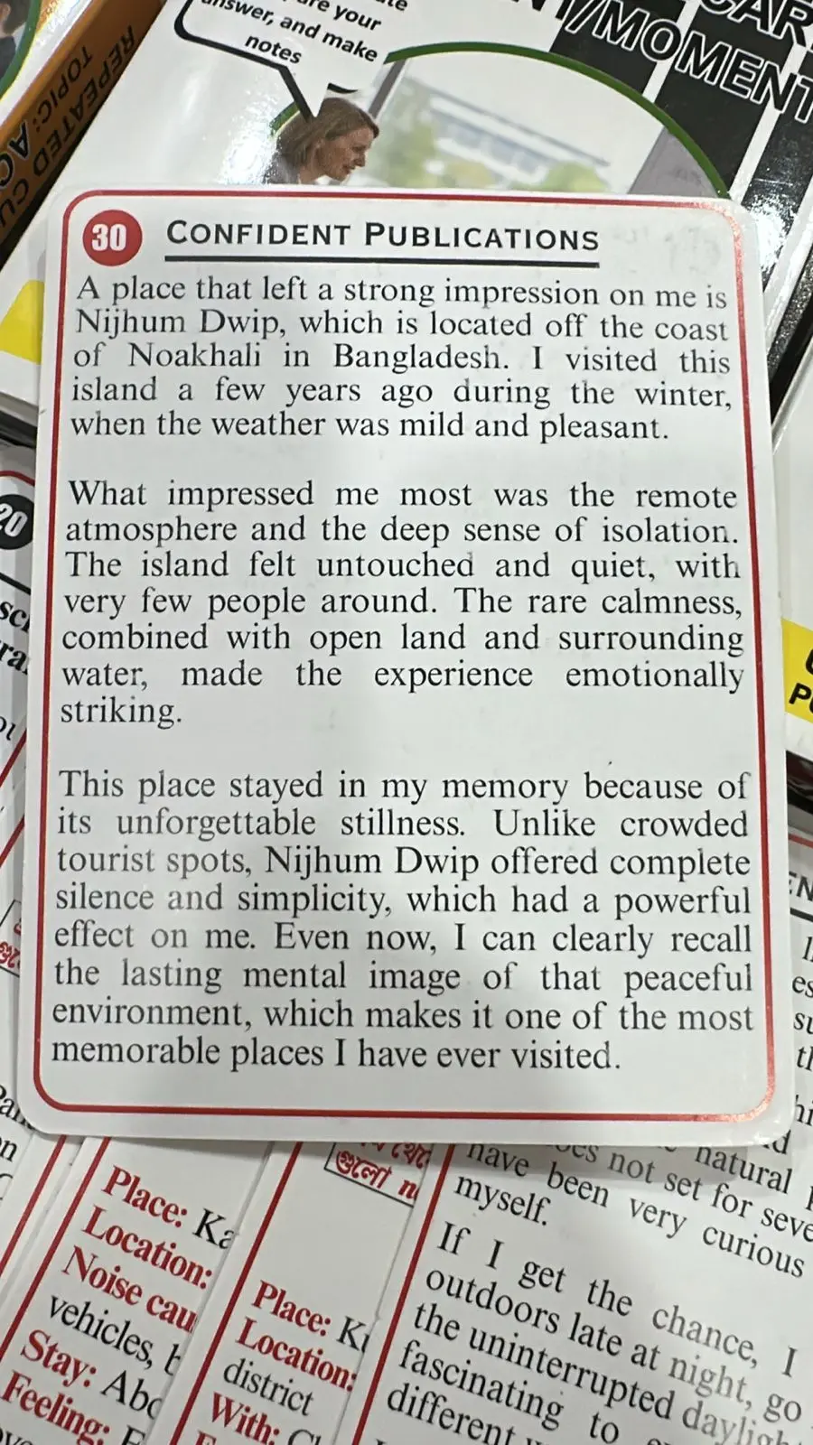 Picture of Confidents Repeated Cue Cards for IELTS Speaking