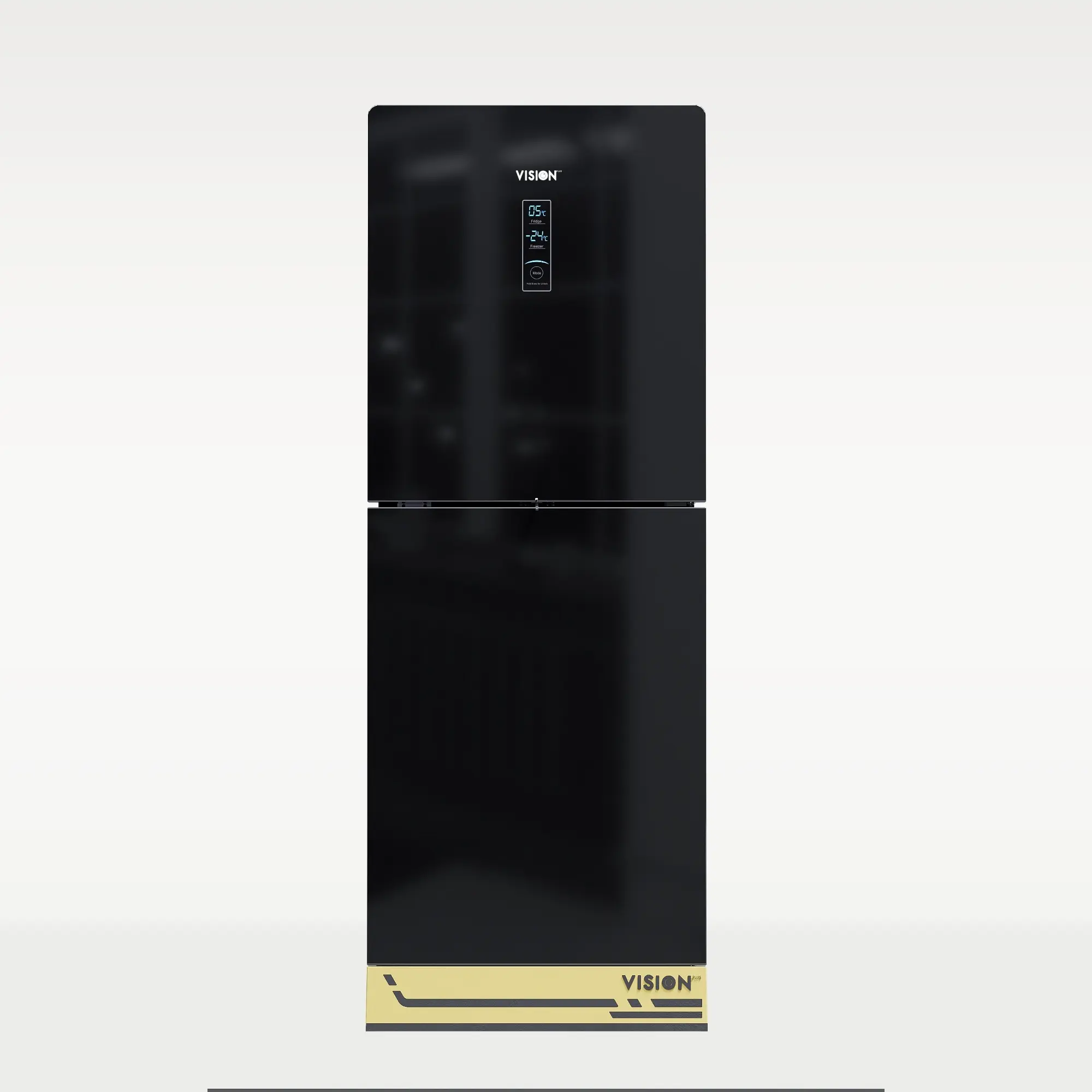 Picture of VISION Glass Door Refrigerator RE-309 Liter Non Frost Top Mount Black
