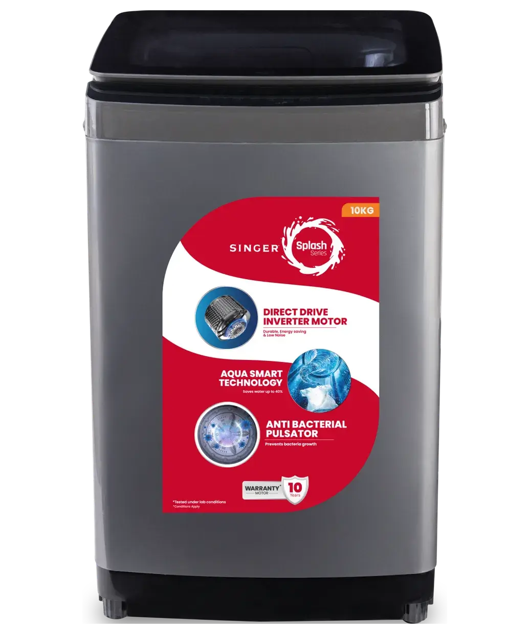 Picture of Singer 10 KG Top Load DD Inverter Washing Machine (S300ATL100DSMJG1)