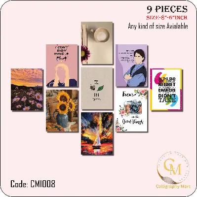 Picture of Home Decor 9pcs Unique design Wallboard Decoration Multicolor