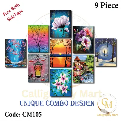 Picture of 9 pcs Most Unique Combo Wallboard set for Home Decoration Multicolor