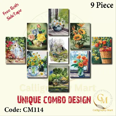 Picture of 9 pcs Most Unique Combo Wallboard set for Home Decoration Multicolor