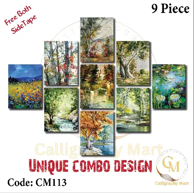Picture of 9 pcs Most Unique Combo Wallboard set for Home Decoration Multicolor