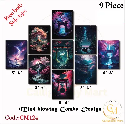 Picture of 9 pcs Most Unique Combo Wallboard set for Home Decoration Multicolor