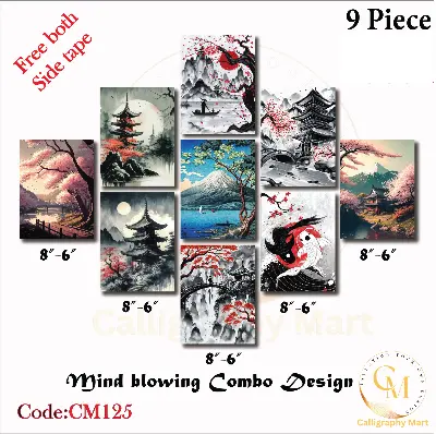 Picture of 9 pcs Most Unique Combo Wallboard set for Home Decoration Multicolor