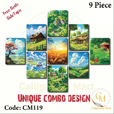 Picture of 9 pcs Most Unique Combo Wallboard set for Home Decoration Multicolor