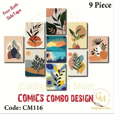 Picture of 9 pcs Most Unique Combo Wallboard set for Home Decoration Multicolor