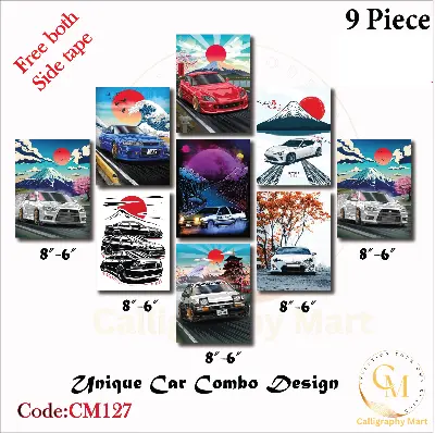 Picture of 9 pcs Most Unique Combo Wallboard set for Home Decoration Multicolor