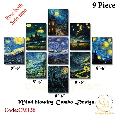 Picture of 9 pcs Most Unique Combo Wallboard set for Home Decoration Multicolor