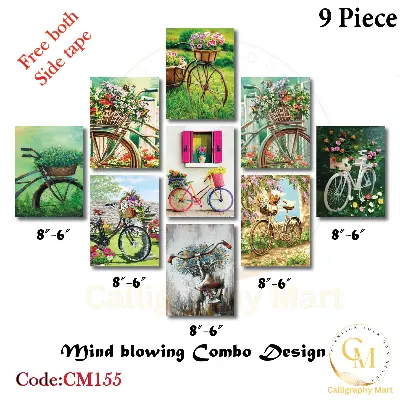 Picture of 9 pcs Most Unique Combo Wallboard set for Home Decoration Multicolor