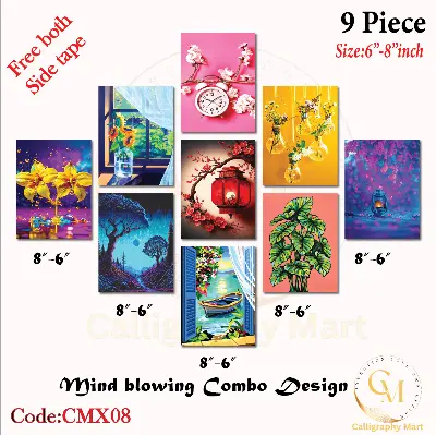 Picture of 9 pcs Most Unique Combo Wallboard set for Home Decoration Multicolor
