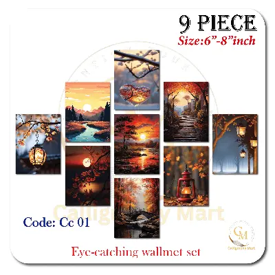 Picture of 9 pcs Most Unique Combo Wallboard set for Home Decoration Multicolor