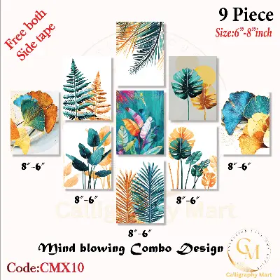Picture of 9 pcs Most Unique Combo Wallboard set for Home Decoration Multicolor