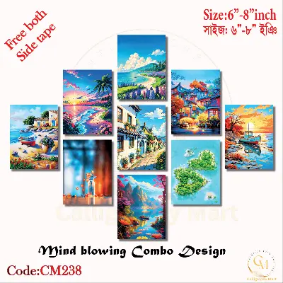 Picture of Home Decor 9pcs Flagship Wallboard for home Decoration Multicolor