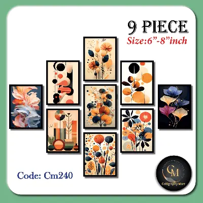 Picture of 9 pcs mind refreshing wallboard poster canvas for Home decoration matte