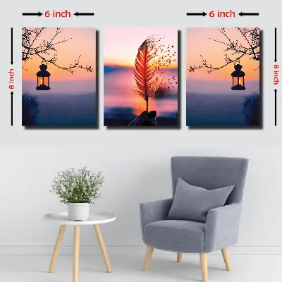 Picture of 3 pcs Most Unique Combo Wallmate set for Home Decoration. Wall Decoration for Home and Office Multicolor