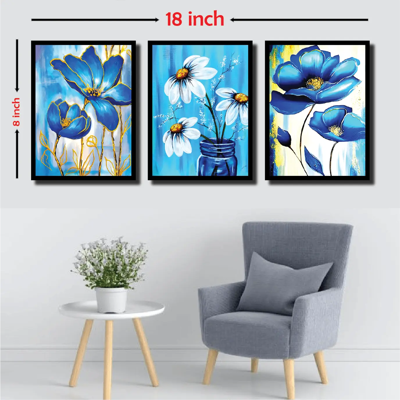 Picture of 3 pcs Most Unique Combo Wallmate set for Home Decoration. Wall Decoration for Home and Office Multicolor