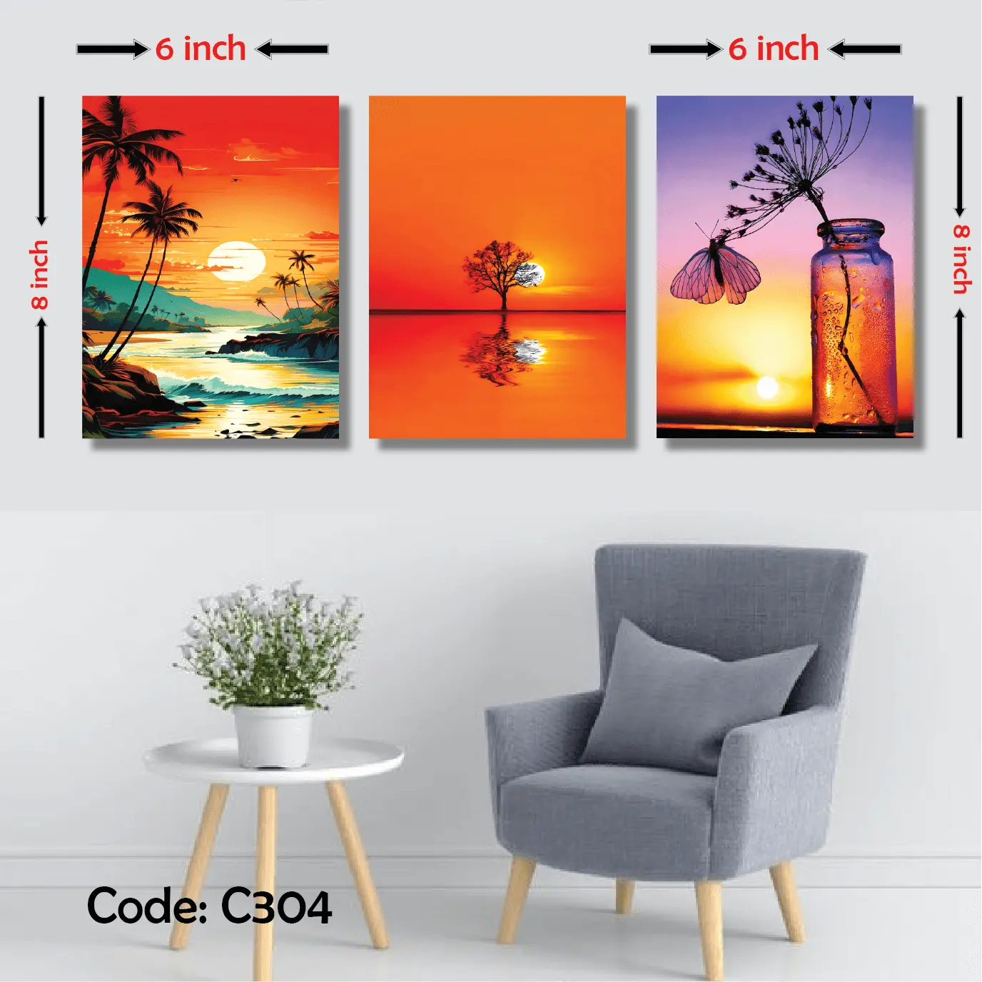 Picture of 3 pcs Most Unique Combo Wallmate set for Home Decoration. Wall Decoration for Home and Office Multicolor
