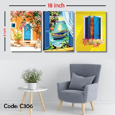 Picture of 3 pcs Most Unique Combo Wallmate set for Home Decoration. Wall Decoration for Home and Office Multicolor