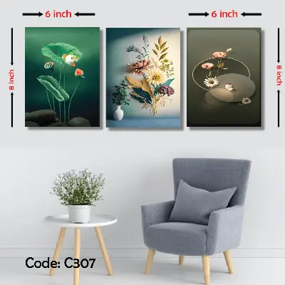 Picture of 3 pcs Most Unique Combo Wallmate set for Home Decoration. Wall Decoration for Home and Office Multicolor