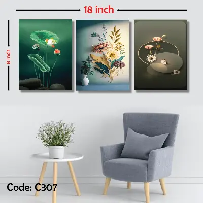 Picture of 3 pcs Most Unique Combo Wallmate set for Home Decoration. Wall Decoration for Home and Office Multicolor